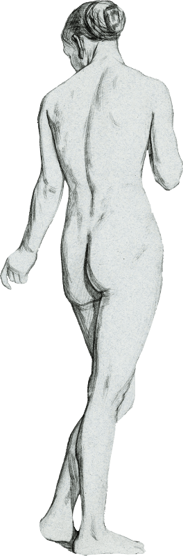 Standing Nude Staand Vrouwelijk Naakt Op De Rug Gezien Ca 1874 1925 By Jan Veth 