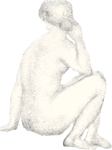Naked Woman Posing Sensually Vintage Erotic Art Female Nude Seated By Aristide M