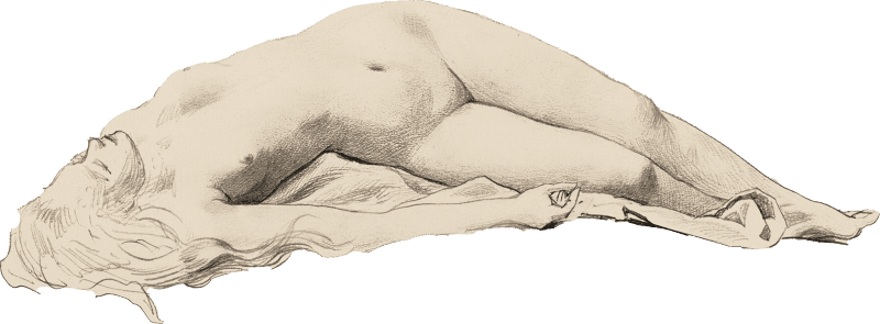 Naked Woman Posing Sensually Vintage Erotic Art Female Nude 1890 By James Wells 