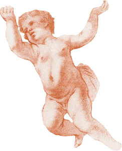 Flying Putto Supporting A Crown By Anton Domenico Gabbiani Original From The Met