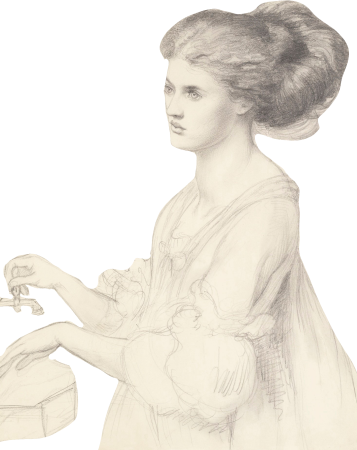 Dante Gabriel Rossetti Washing Hands Study 1 Illustration