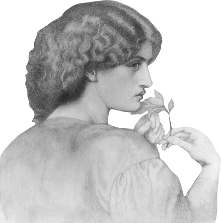 Dante Gabriel Rossetti The Roseleaf Illustration