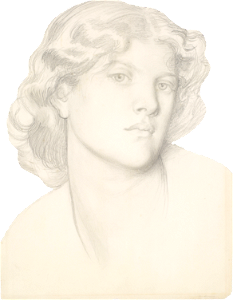 Dante Gabriel Rossetti The Blue Bower Female Head Study Google Art Project Illus