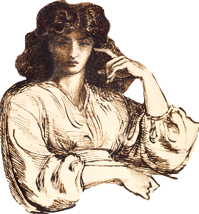 Dante Gabriel Rossetti Portrait Of Jane Morris Google Art Project Illustration