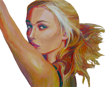 Portrait Of A Blond Girl Oil Painting on Flemish Canvas Illustration