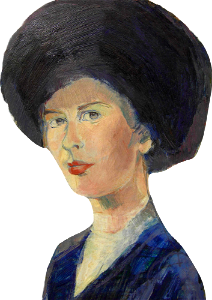Hubertine A Self Portrait Oil Painting on Panel 40X50cm Illustration