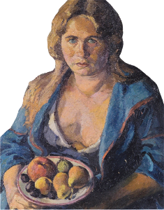 Felix Esterl Frau Des Kunstlers Mit Fruchtteller 1925 Illustration