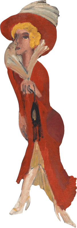 Ernst Ludwig Kirchner Calle Con Buscona De Rojo Illustration