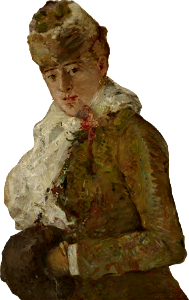 Berthe Morisot Winter Aka Woman With A Muff Illustration