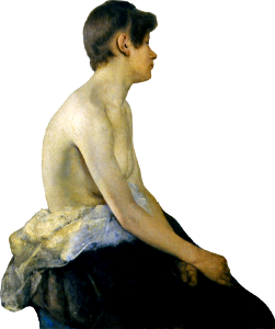 Anton Azbe 1888 Half Nude Illustration