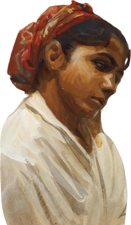 Anders Zorn Huvud Av Spansk Flicka Sevilla 1881 Illustration