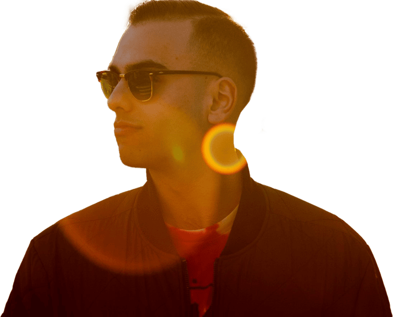 Man Wearing Sunglasses Facing Right Side