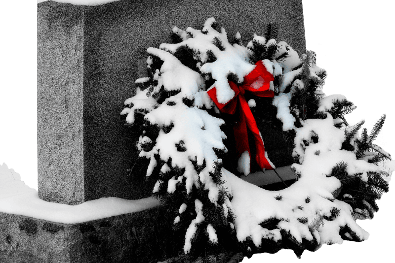 Snow Christmas Cemetery
