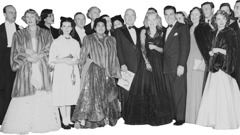 President Truman Poses With Performers At The Inaugural Gala At The National Gua Original
