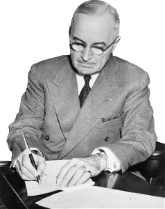 President Harry S Truman Is Shown At His Desk At The White House Signing A Procl Original
