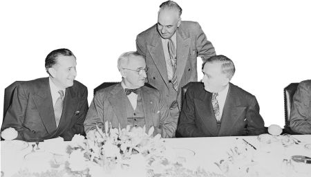 Photograph Of President Truman With Secretary Of The Interior Oscar Chapman Left Original