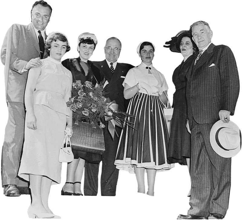 Photograph Of President Truman With President Galo Plaza Of Ecuador And Vice Pre Original