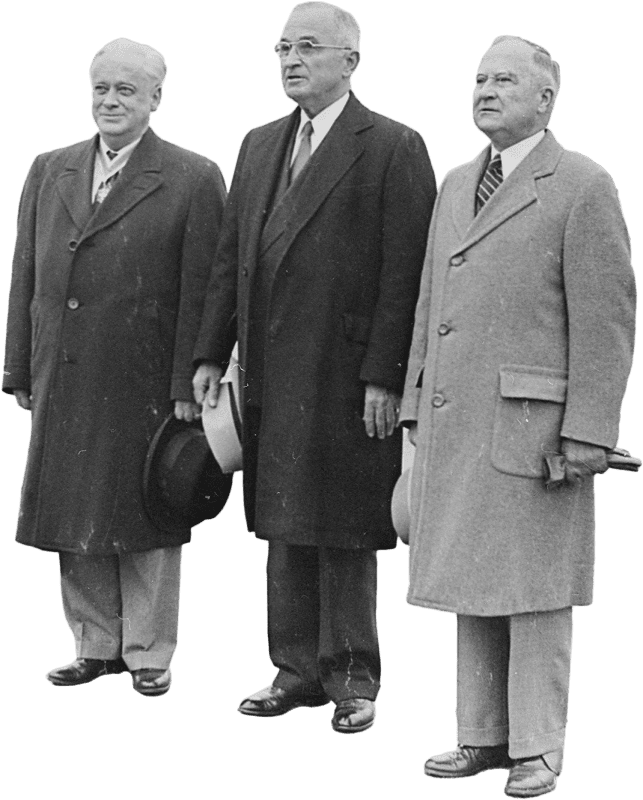 Photograph Of President Truman With Other Dignitaries At The Jefferson Memorial  Original