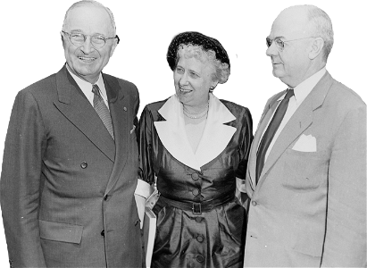 Photograph Of President Truman With First Lady Bess Truman And Treasury Secretar Original