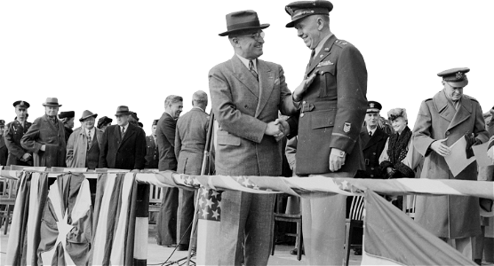 Photograph Of President Truman Shaking Hands With General George C Marshall As H Original