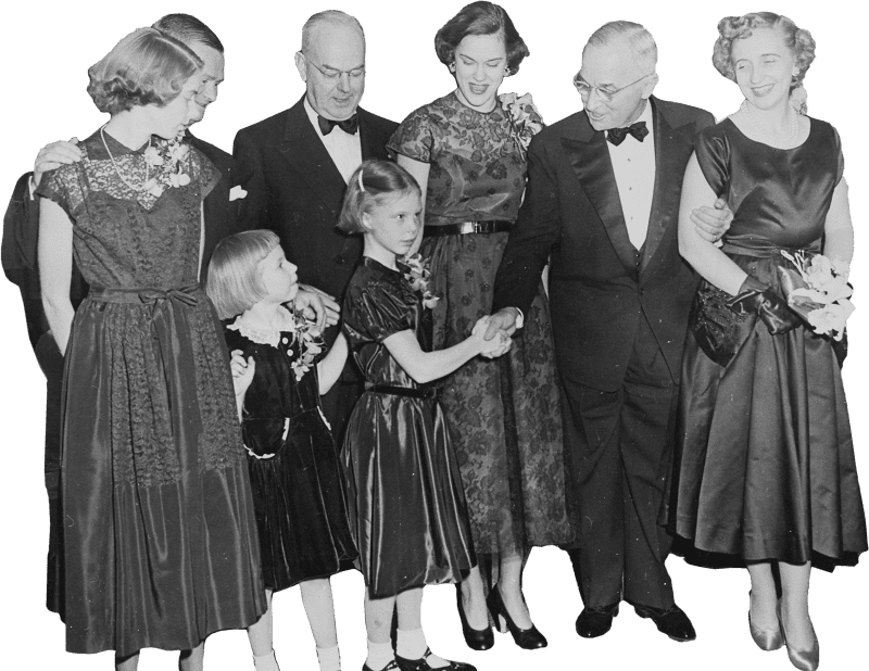 Photograph Of President Truman Shaking Hands With An Unidentified Young Girl At  Original