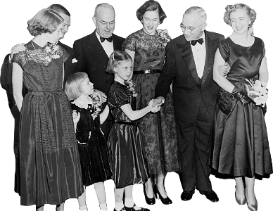 Photograph Of President Truman Shaking Hands With An Unidentified Young Girl At  Original