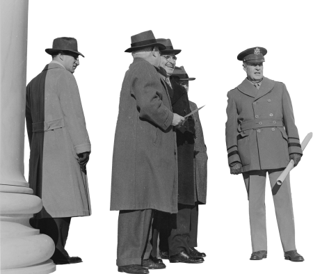 Photograph Of President Truman Secretary Of The Interior Harold Ickes And Others Original