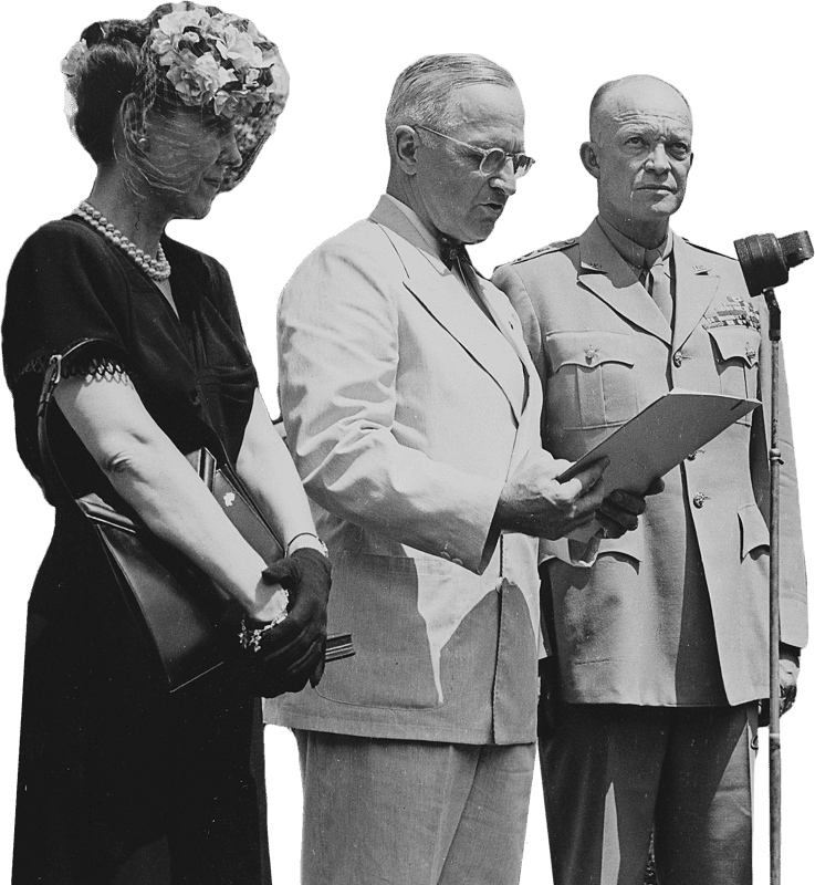 Photograph Of President Truman Reading The Citation For General Dwight D Eisenho Original