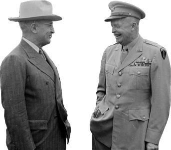 Photograph Of President Truman Laughing And Chatting With General Dwight D Eisen Original