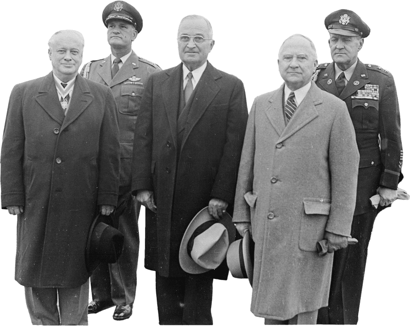 Photograph Of President Truman And Other Dignitaries At The Jefferson Memorial F Original