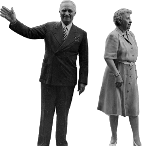 Photograph Of President Truman And Mrs Truman Outside The White House Greeting S Original