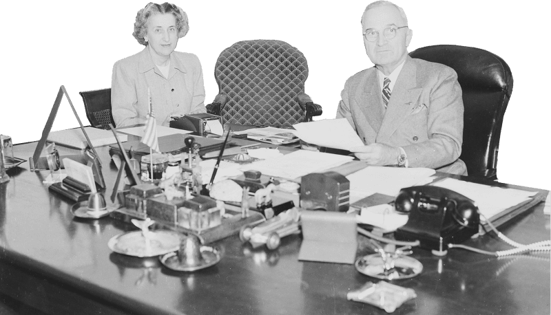 Photograph Of President Truman And His Secretary Rose Conway At The President S  Original