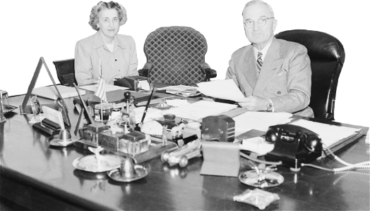 Photograph Of President Truman And His Secretary Rose Conway At The President S  Original