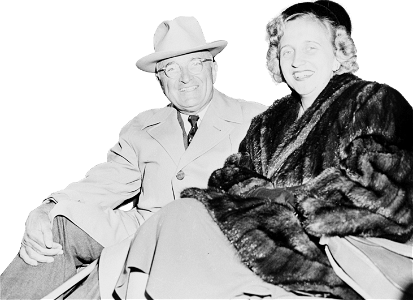 Photograph Of President Truman And His Daughter Margaret Truman In The Back Of T Original