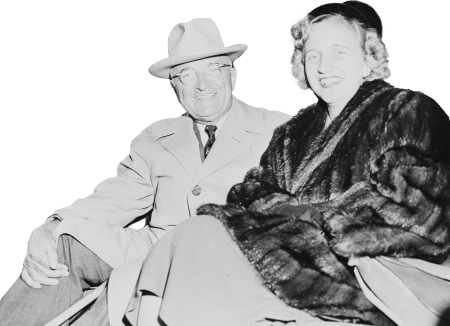 Photograph Of President Truman And His Daughter Margaret Truman In The Back Of T Original