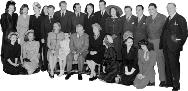 Photograph Of Movie Stars Posing With President Truman And His Family At The Whi Original