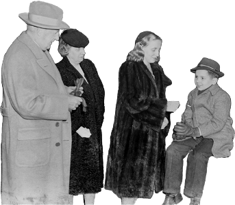 Photograph Of Margaret Truman Dropping A Coin In A Bottle Held By A Young Boy As Original