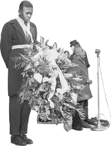 Photograph Of An Unidentified African American Youth With A Wreath At The Entran Original