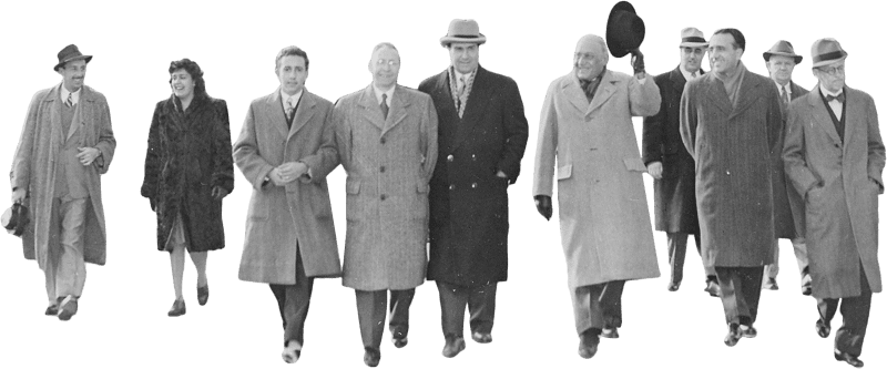Photograph Of A Group Of Unidentified Dignitaries Outside The Lincoln Memorial I Original