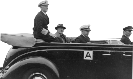 Photograph Of Admiral Chester Nimitz Seated In The Back Of A Limousine Driving B Original