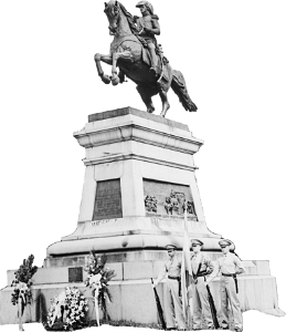 Ceremony At Statue Of South American Patriot San Martin In Washington D C Presid Original