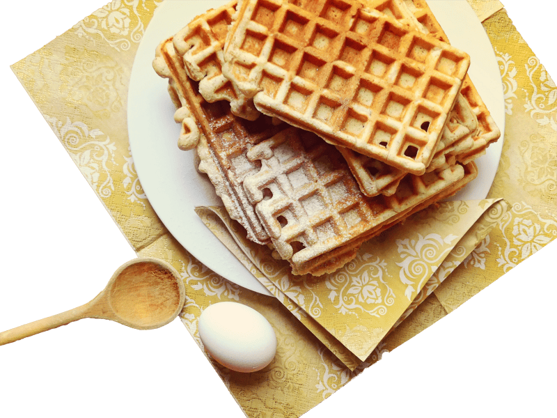Waffle Dessert Egg