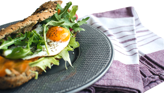 Healthy Homemade Baguette With Egg And Vegetables