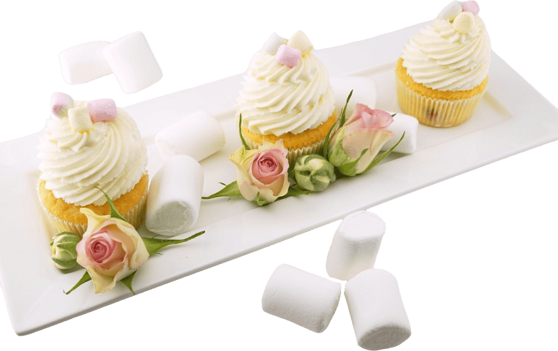 Baked Cupcakes With Marshmallows