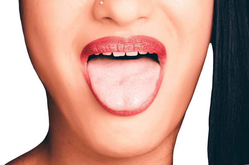 Woman With Wide Open Mouth And Tongue Out