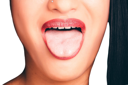 Woman With Wide Open Mouth And Tongue Out
