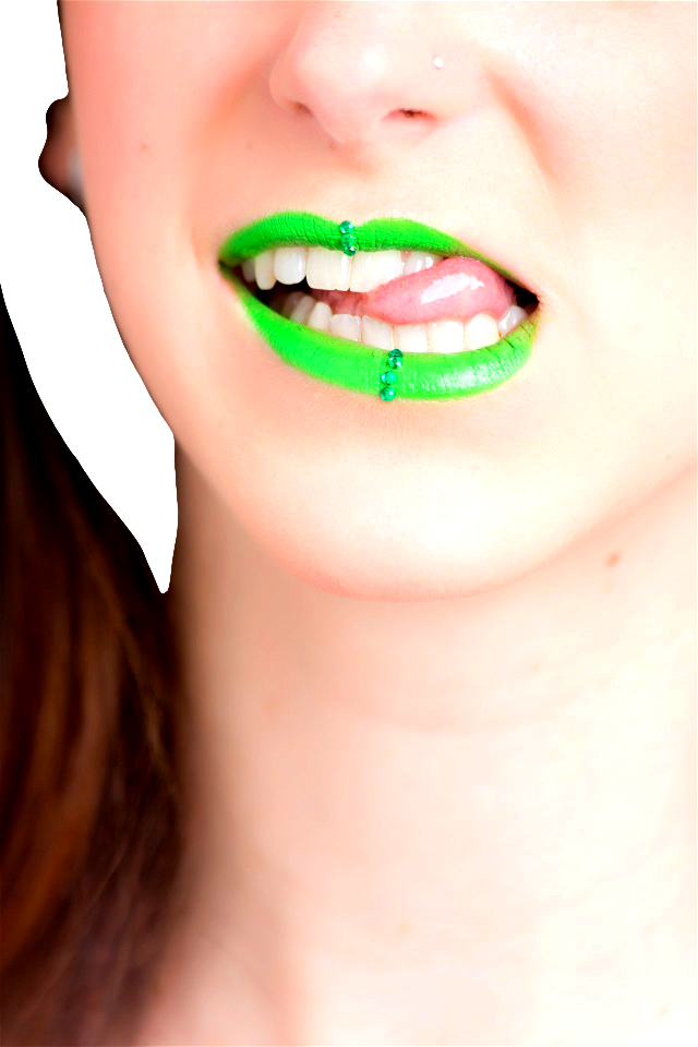 Woman With Green Lipstick