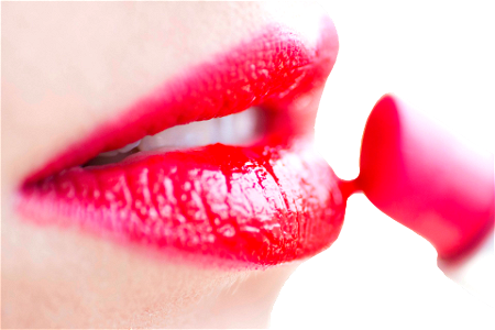 Woman Wearing Lipstick