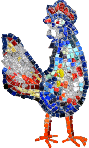 Rooster mosaic