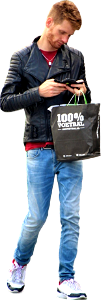 Man with shopping bag